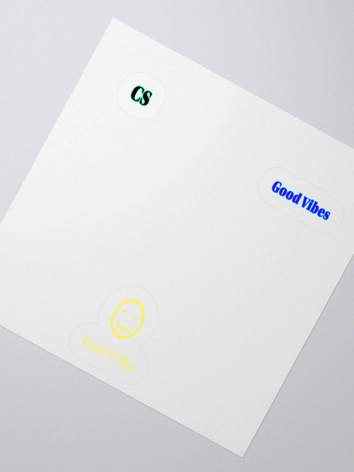 CS Good Vibes Smiley Stickers 3PK product image (2)