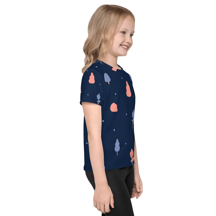 Kids' Navy Playful Trees T-Shirt product image (5)