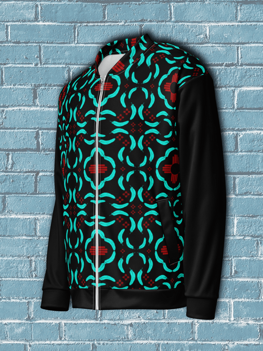 New Mexico Zia Turquoise Feathers Bomber Jacket product image (3)