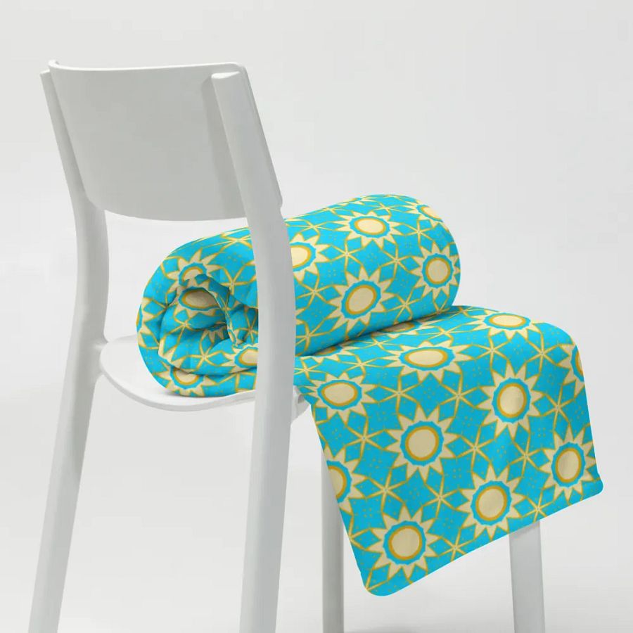 Celestial Sun & Stars Seamless Patterned Throw Blanket product image (10)