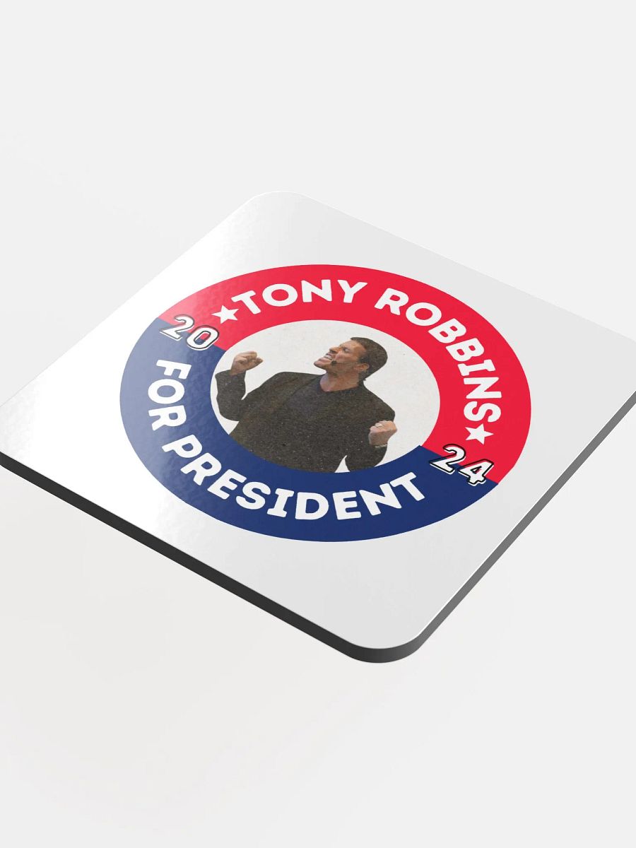 'Tony Robbins for President' 2024 Campaign Button Coaster product image (4)