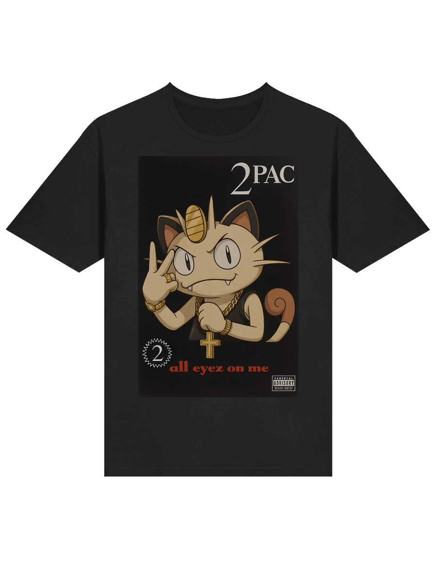 Meowth "All Eyez on Me" Parody T-Shirt – Pokémon × Tupac Album Cover Mashup product image (16)