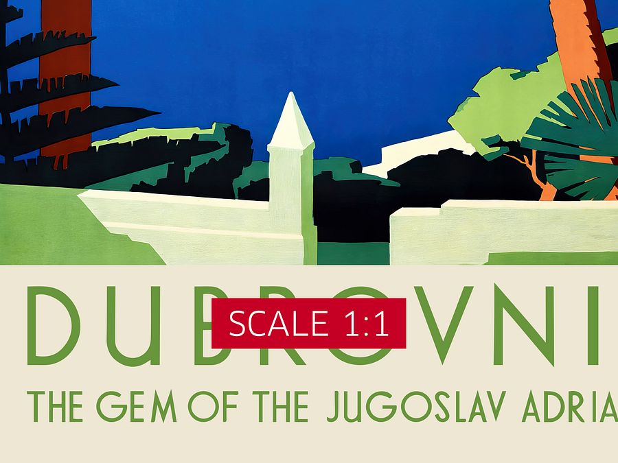 Dubrovnik, Yugoslavia. The Gem of the Jugoslav Adriatic, 1930s — retro vintage travel poster product image (5)
