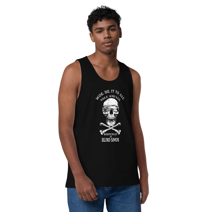 Blind Simon Unisex Tank Top - Blue Infinity product image (6)