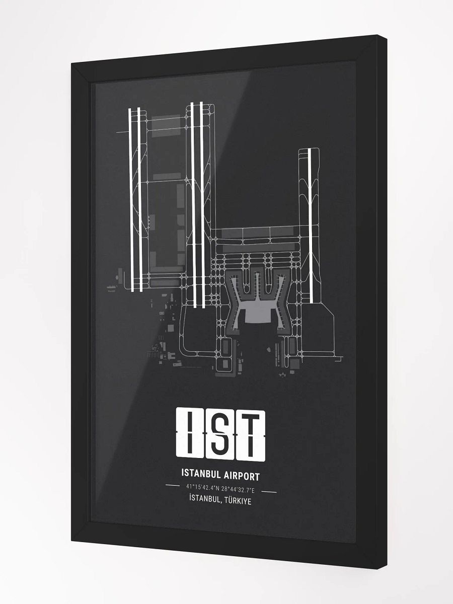 Framed Airport IST Premium Map On Matt Paper product image (2)