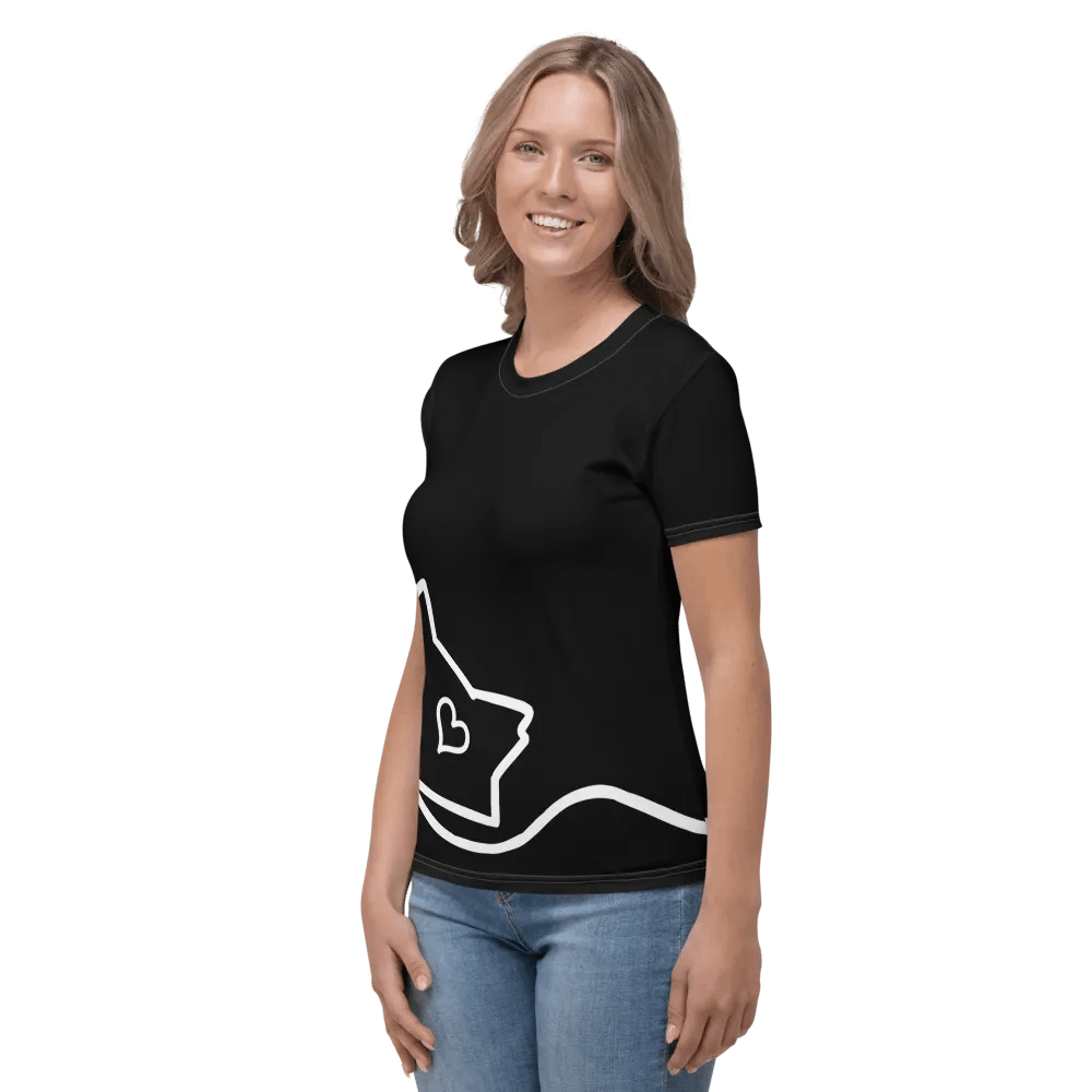 Mellow Ribbon - Women's T-shirt (Black+White) product image (4)