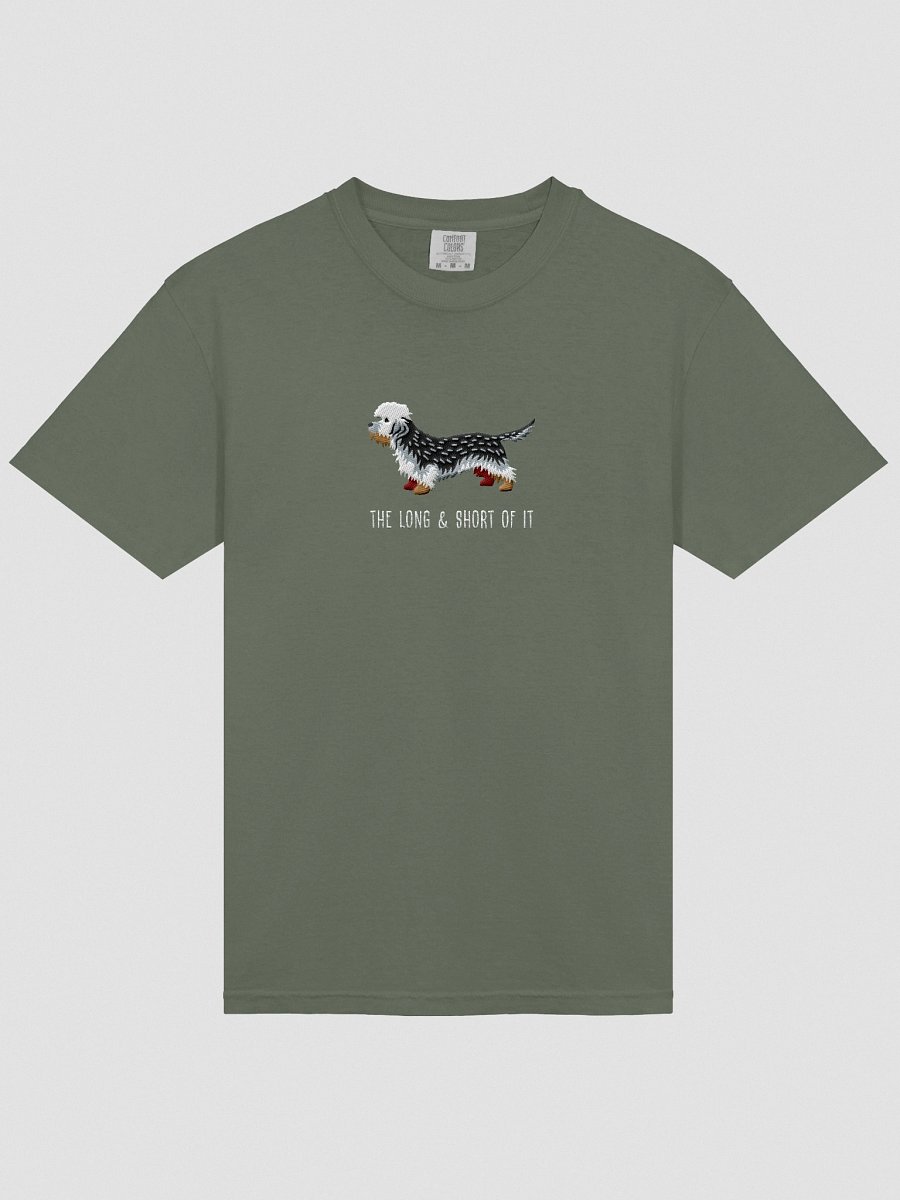 The Long and Short of It T-Shirt(Embroidered) of a Dandie Dinmont Terrier(Pepper) product image (23)