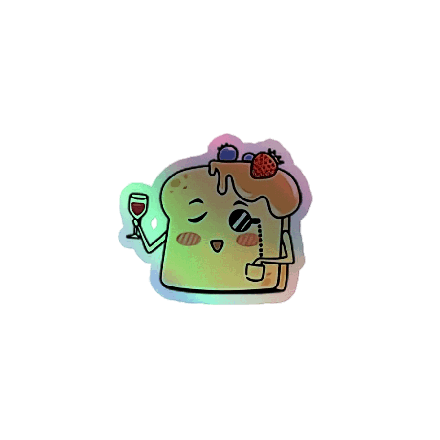 Fancy Toast Sticker (Holographic) product image (1)