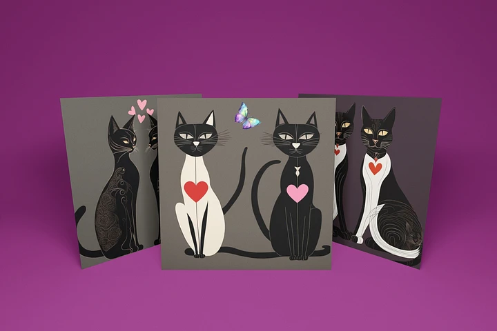 Black & White Butterfly Love Cats product image (1)
