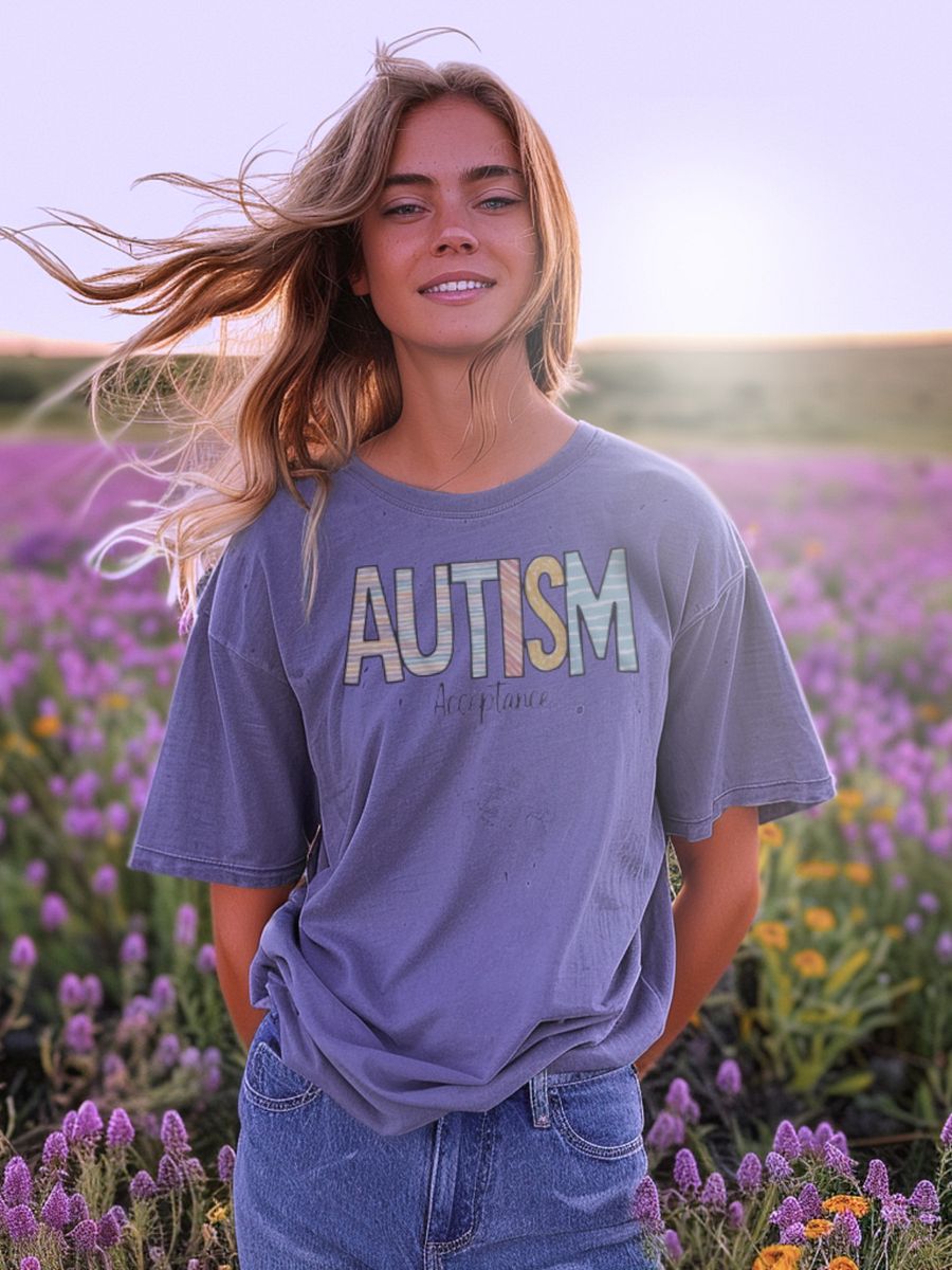 Autism Acceptance Heavyweight Unisex T-shirt product image (1)