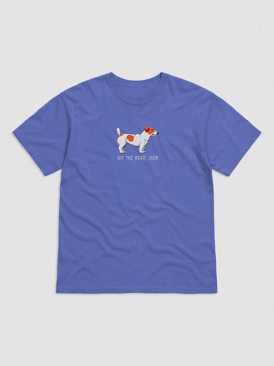 Hit the Road, Jack T-Shirt(Embroidered) of a Jack Russell Terrier(Red) product image (4)
