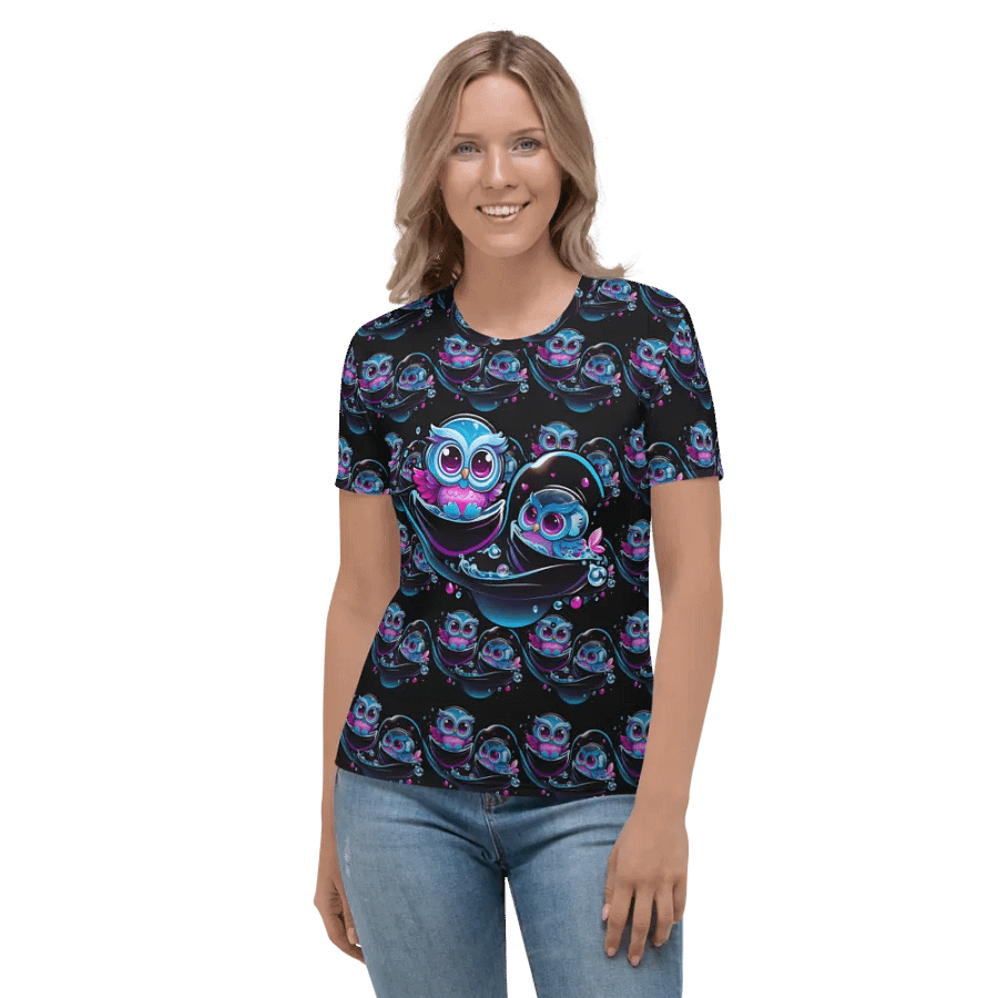 Kawaii Owls All Over Print T-shirt product image (2)