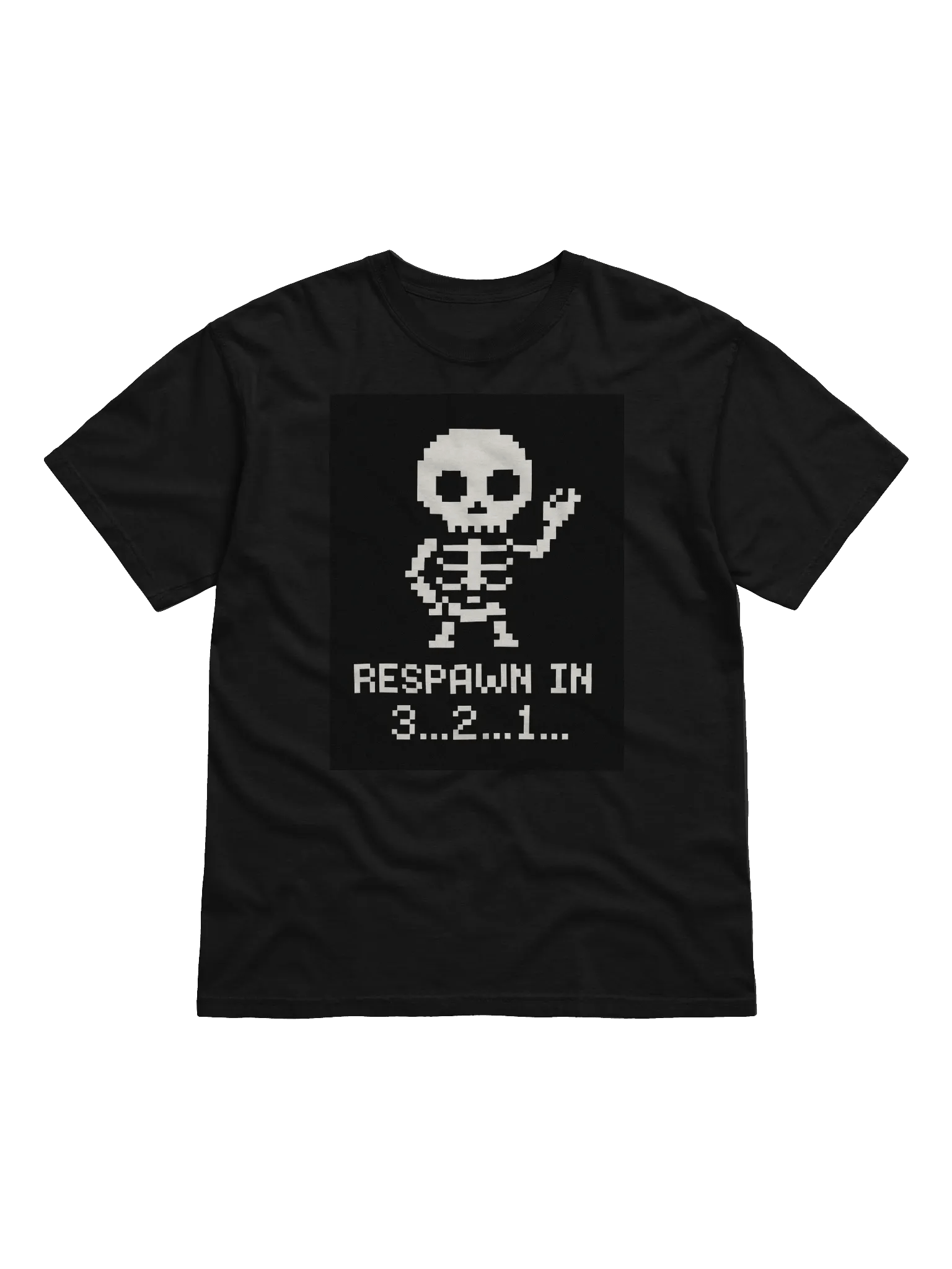 Pixel Art Skeleton Respawn T-Shirt product image (3)