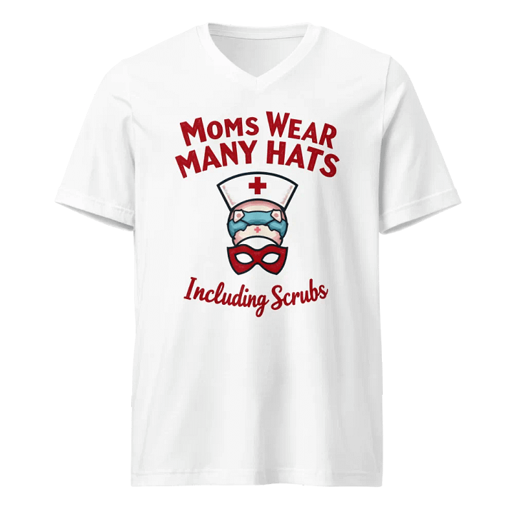 Superhero Nurse Mom V-Neck Tee product image (5)