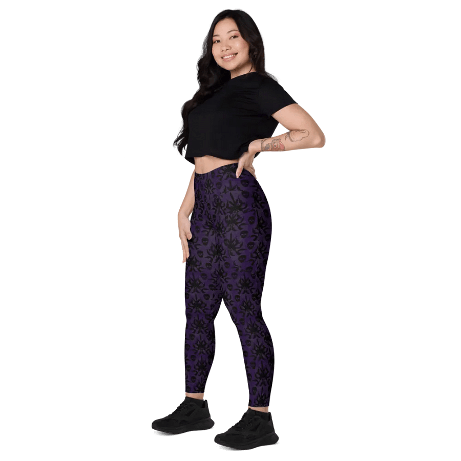 Gothic 2A High Waist Pocket Leggings - Purple product image (3)