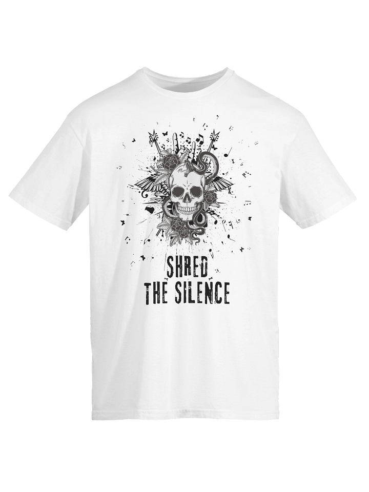 Shred the Silence — Skull Music Tee product image (1)