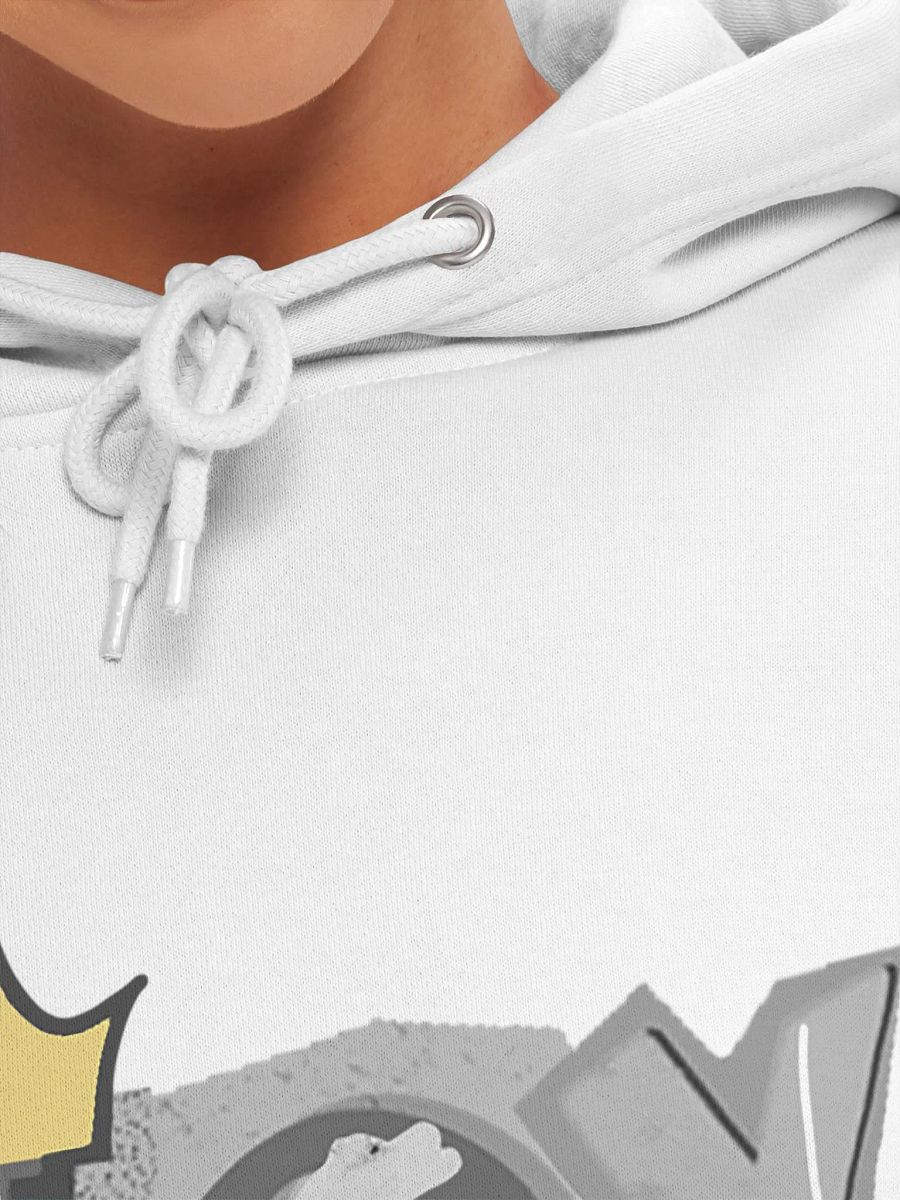 JOY Monochrome White Hoodie product image (7)