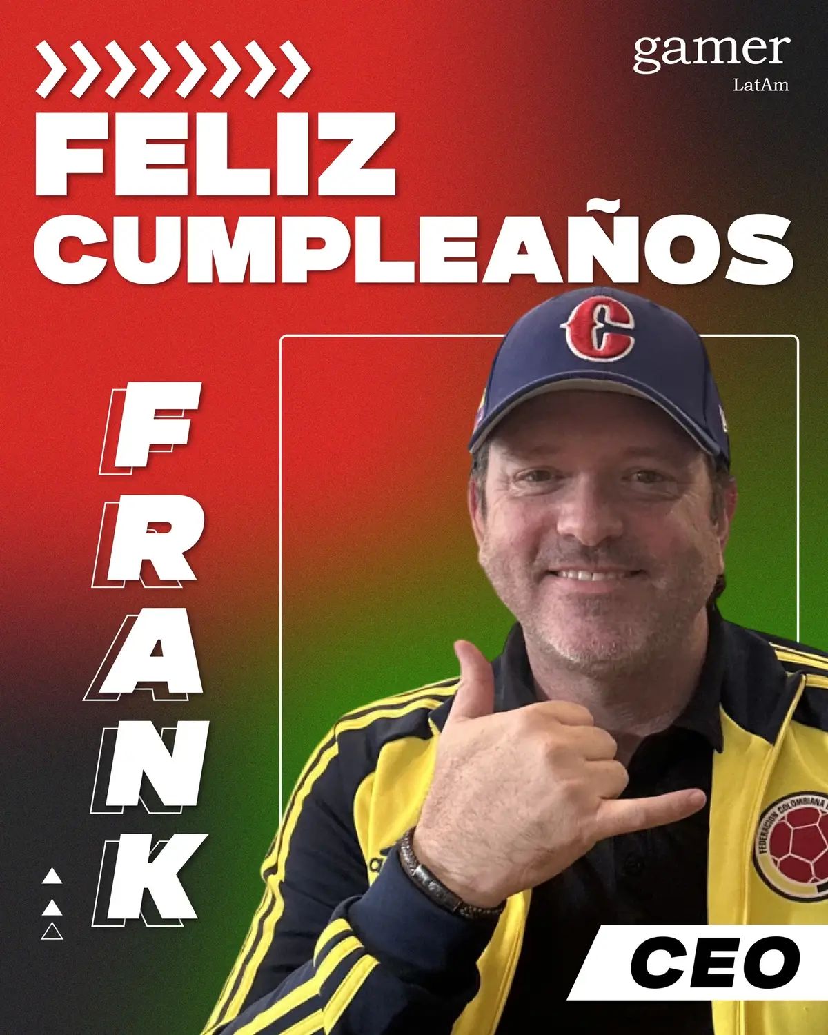 Today we want to celebrate our master chief, the head of the table, the master hand, @Frank Kelley GamerLatAm wants to wish you a Happy birthday 🎉🎊🎂 //Feliz cumpleaños Frank, también en español, mucho éxito y mucho pastel!! 🎊