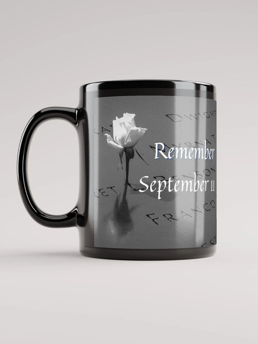 Remember September 11 Tribute Glossy Black Mug product image (11)