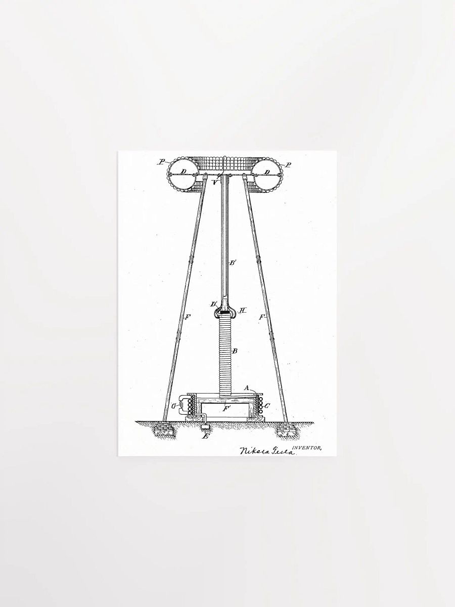 Tesla Patent Poster product image (1)