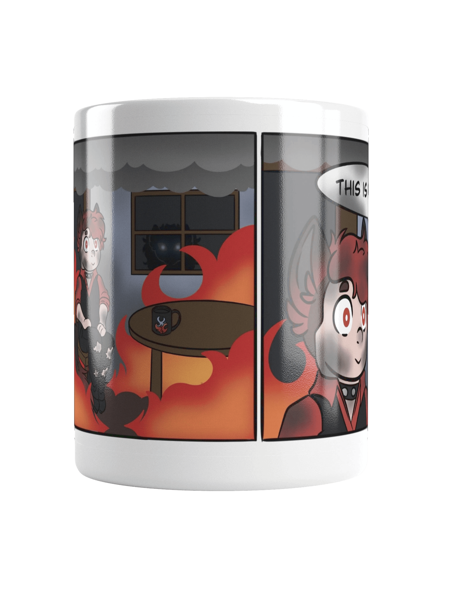 White Glossy Mug - This Is Fine Meme product image (14)