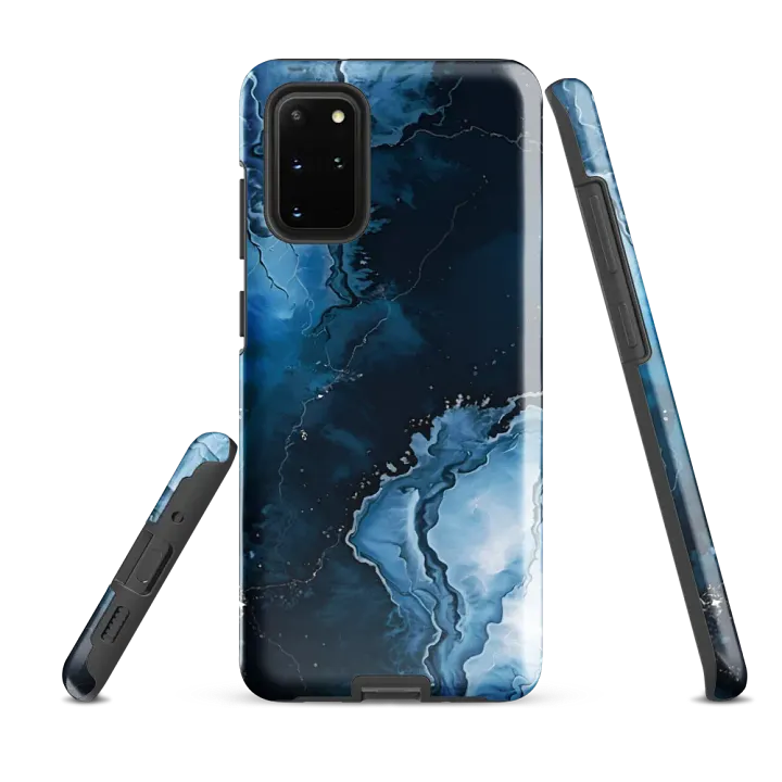 Tough Phone Case for Samsung® - Blue Marble Slab Painting product image (2)