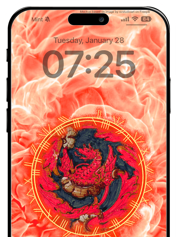 Red Dragon Phone Wallpaper product image (1)