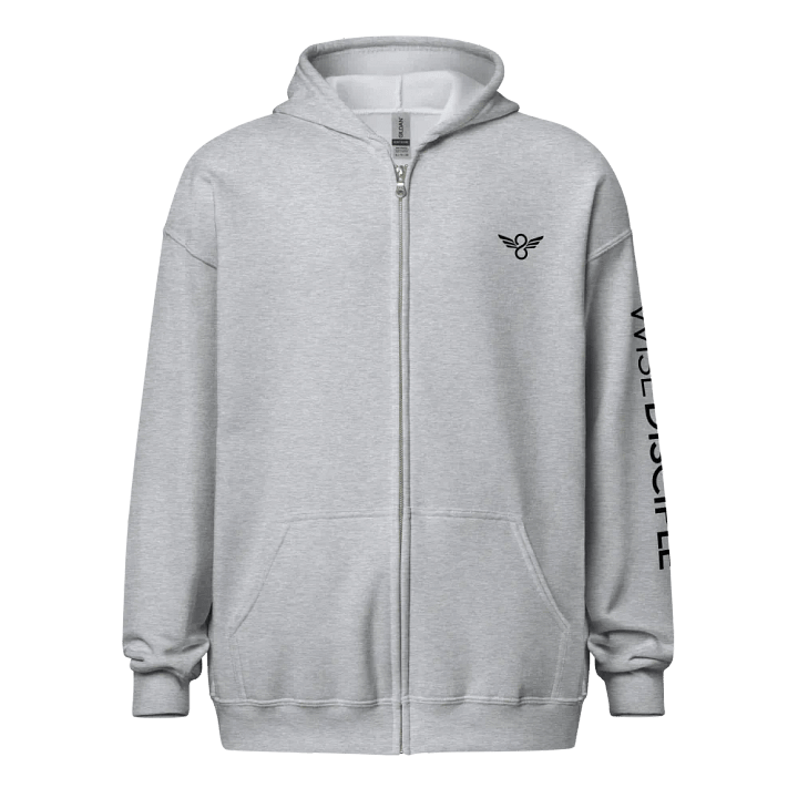 Wise Disciple Logo (Gray Zip Hoodie) product image (1)