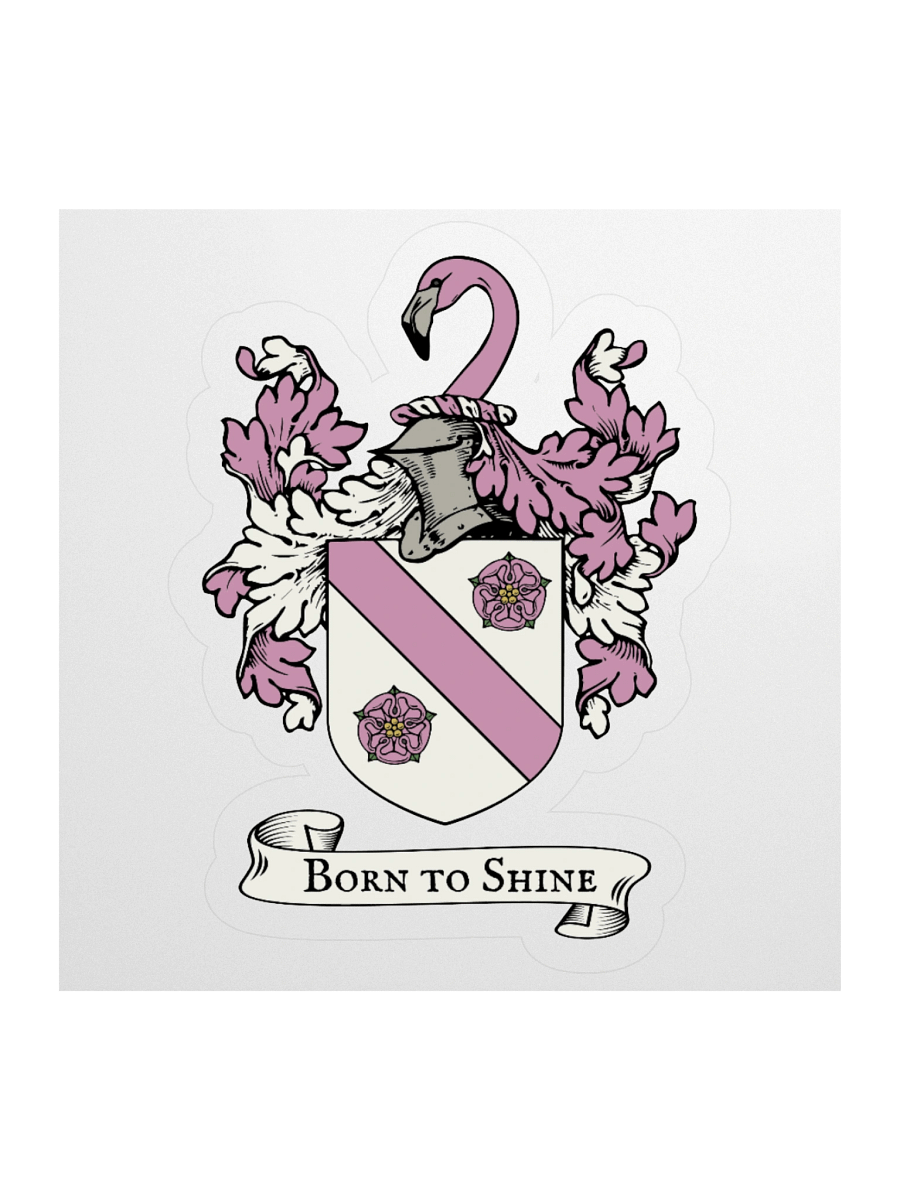 Born to Shine Flamingo Kiss Cut Sticker product image (1)