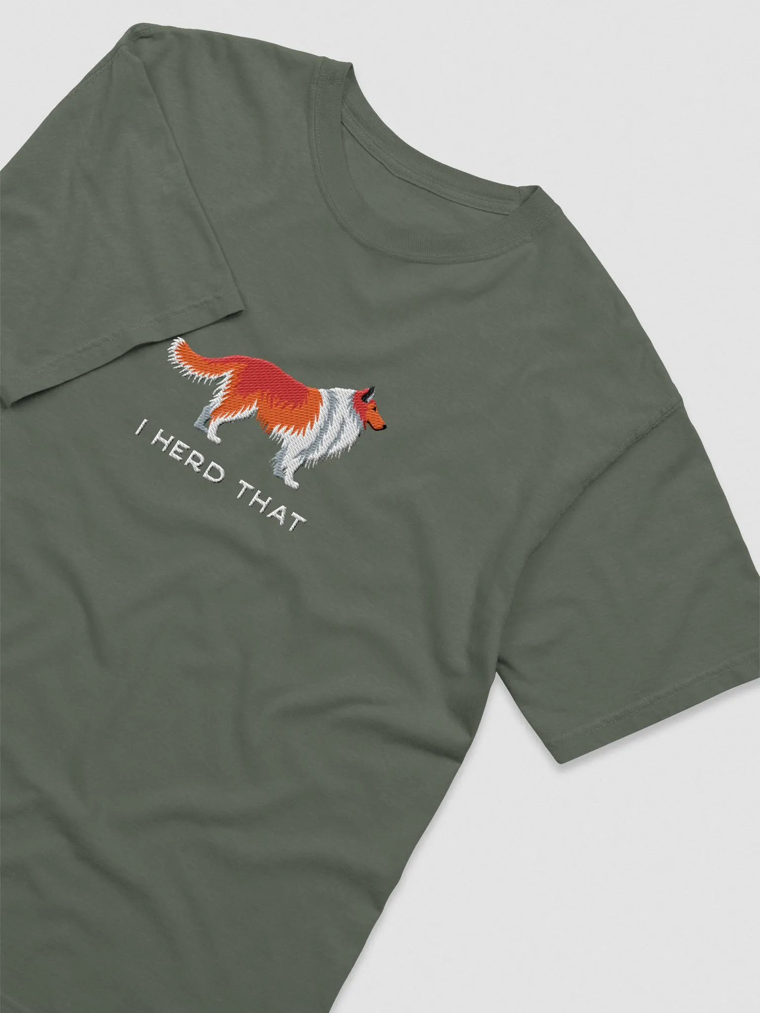 I Herd That T-Shirt(Embroidered) of a Shetland Sheepdog(Red) product image (6)