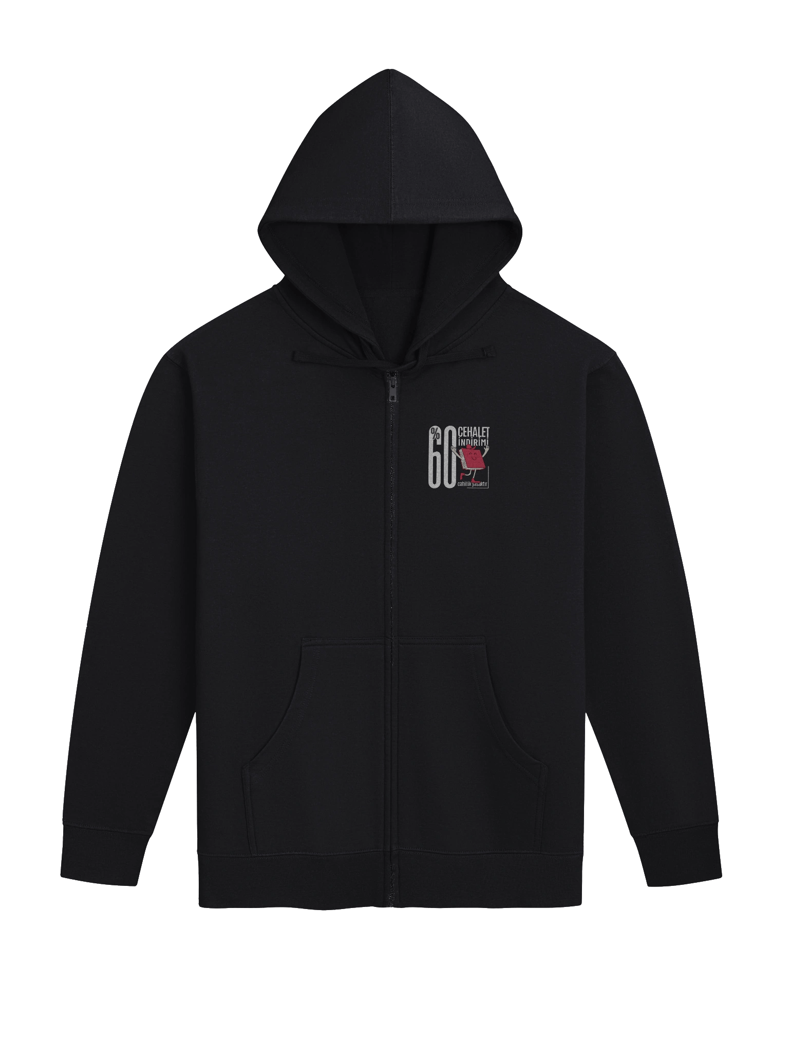 Polar Astarlı Fermuarlı Hoodie | %60 Cehalet İndirimi Türkçe Tasarımlı Kapüşonlu Kış Konforu product image (1)