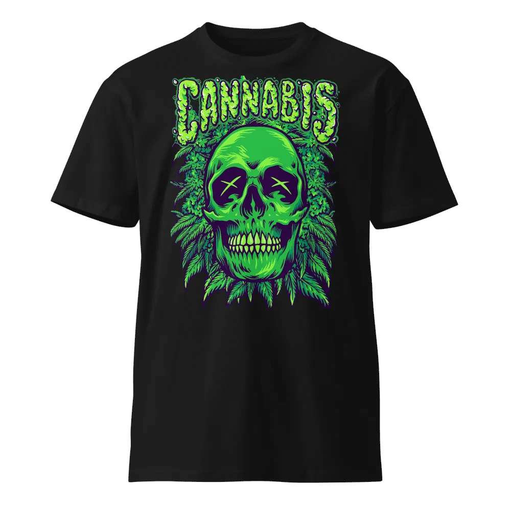 Neon Cannabis Skull Premium Tee product image (1)