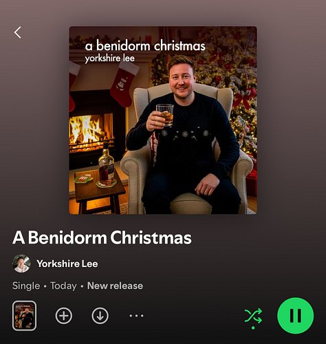 Now on Spotify 😊 Stream to your hearts content, don’t forget any proceeds are going to @bowelcanceruk