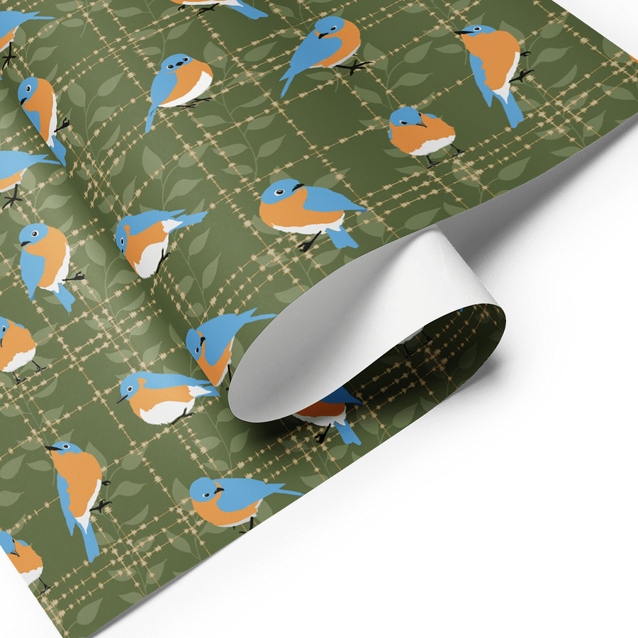 Bluebird Wrapping Paper Set 2 in Green product image (5)