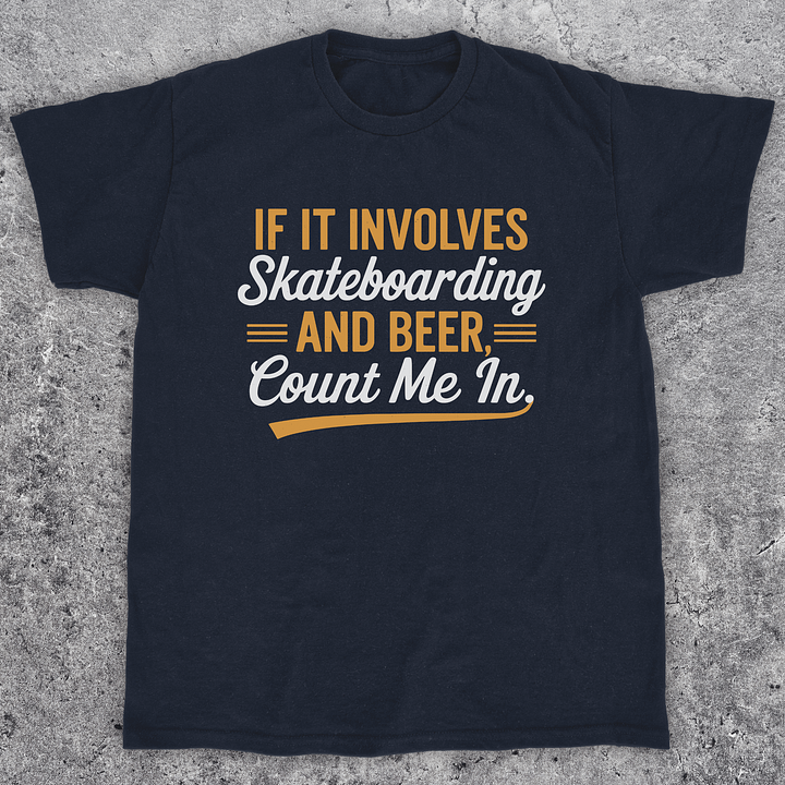 If it involves skateboarding, Funny t-shirt, Unisex product image (1)