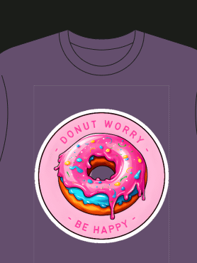 Donut Worry Be Happy Tee product image (1)