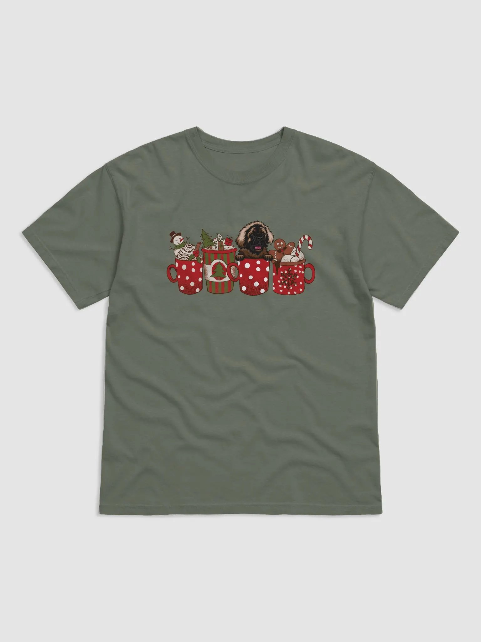 Cute Leonberger in a Christmas Cup T-Shirt | Funny Christmas Pup in a Cup product image (19)