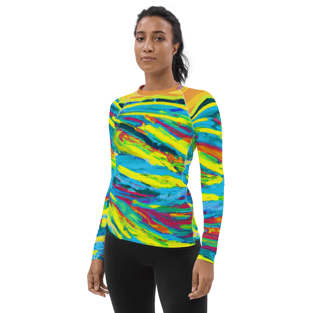 Sunset Swirl Women's Rash Guard product image (4)