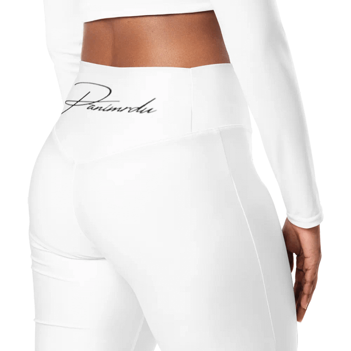 PANÍ MRDU Flaired Leggings in White product image (1)