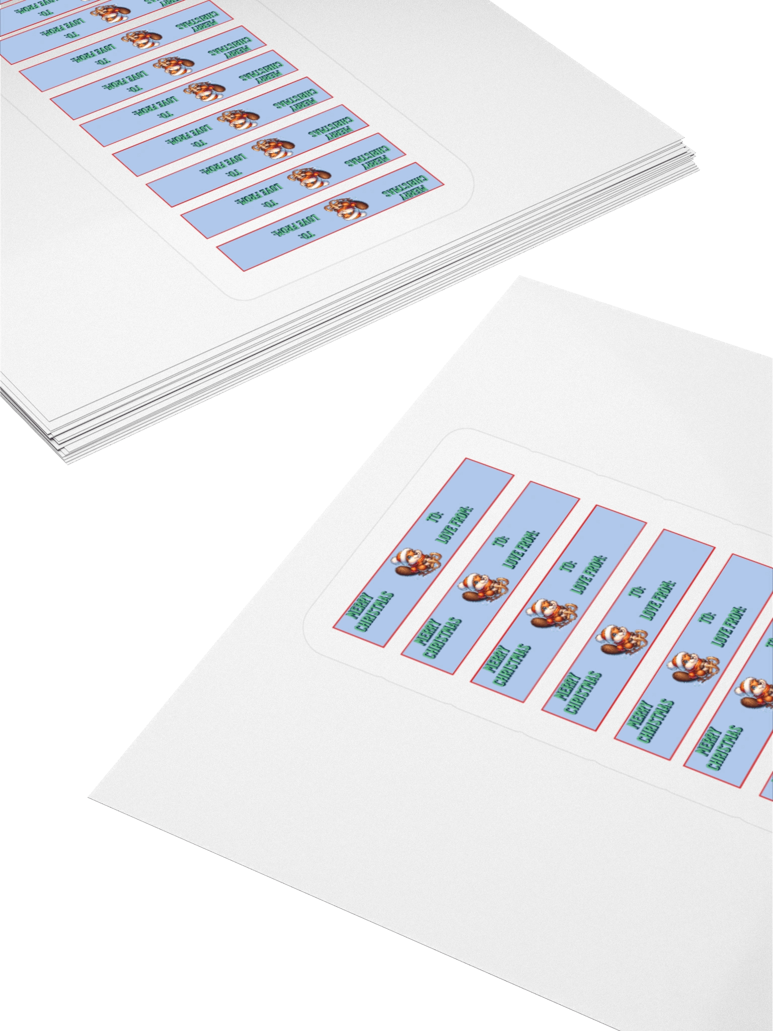 Beaver Santa's Greetings Kiss Cut Stickers product image (10)