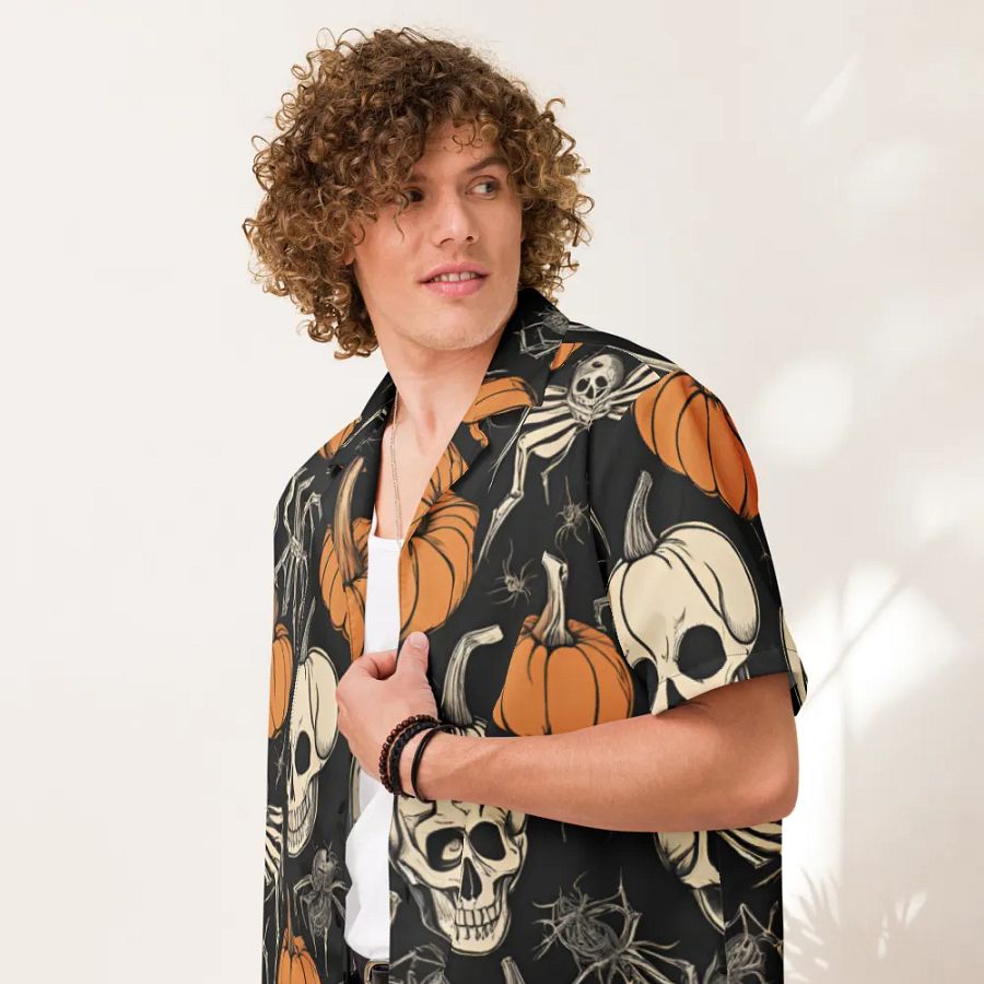 Spooky Paradise Hawaiian Shirt product image (7)