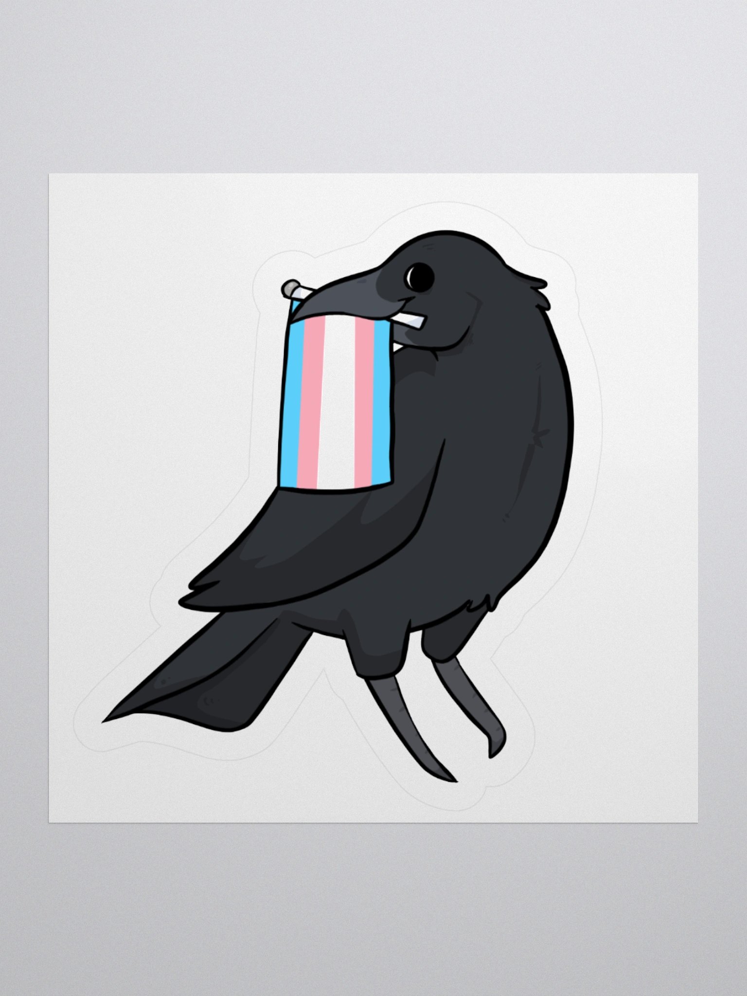 Trans Crow Sticker product image (1)