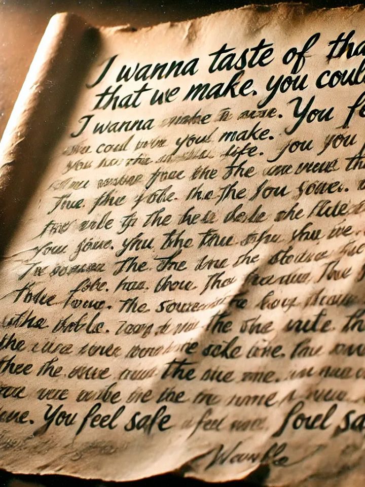 Personalized Handwritten Lyrics – Nathan Morris’ Favorite Song product image (1)