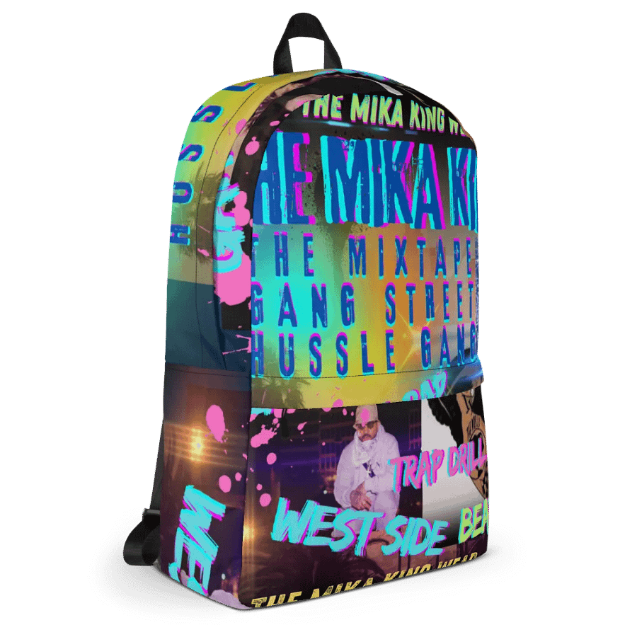 Mochila con estampado integral By The Mika King Wear,Modelo Gang Street Hussle Gang. product image (9)