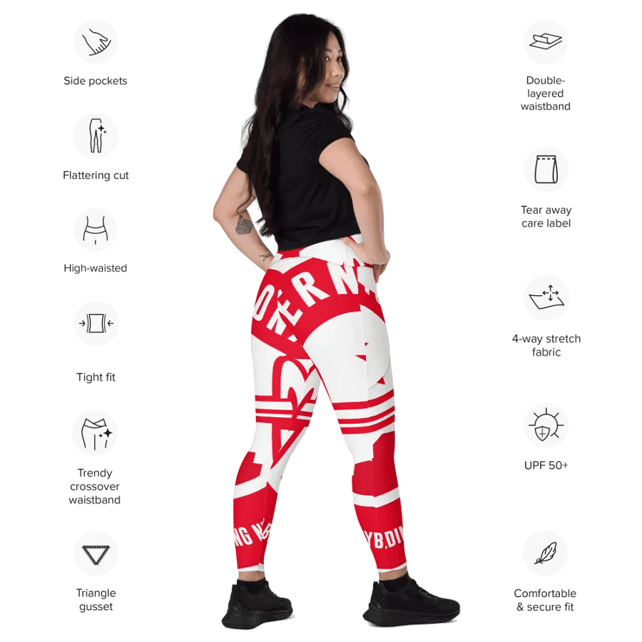 IFBNewsfeed.Org's All-Over Print Crossover Leggings with Pockets product image (12)