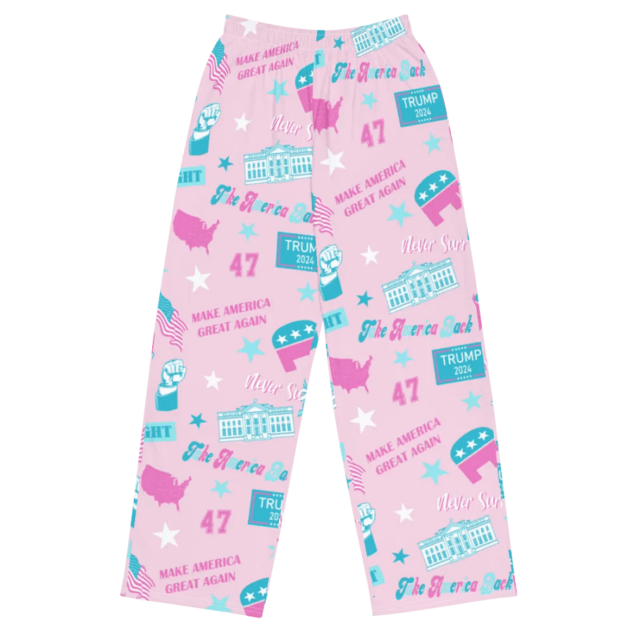 Trump 2024 Election-Themed Patriot Make America Great Again Pink Pattern Pajama Pant product image (1)