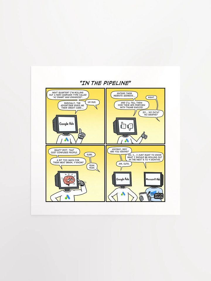 "In the pipeline" poster (square) product image (1)