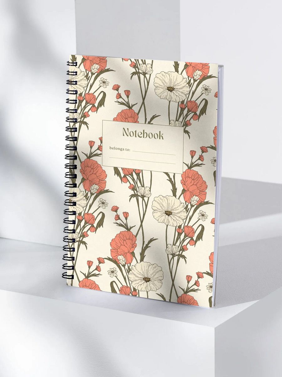 Floral Pattern - Spiral Notebook- Gift for Her - Gift for Mom product image (4)