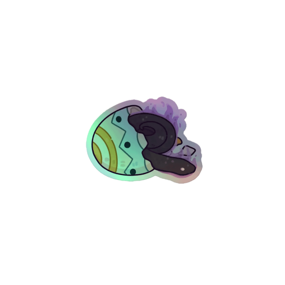 Holo Easter Snake Hatchling Kiss-Cut Sticker product image (1)