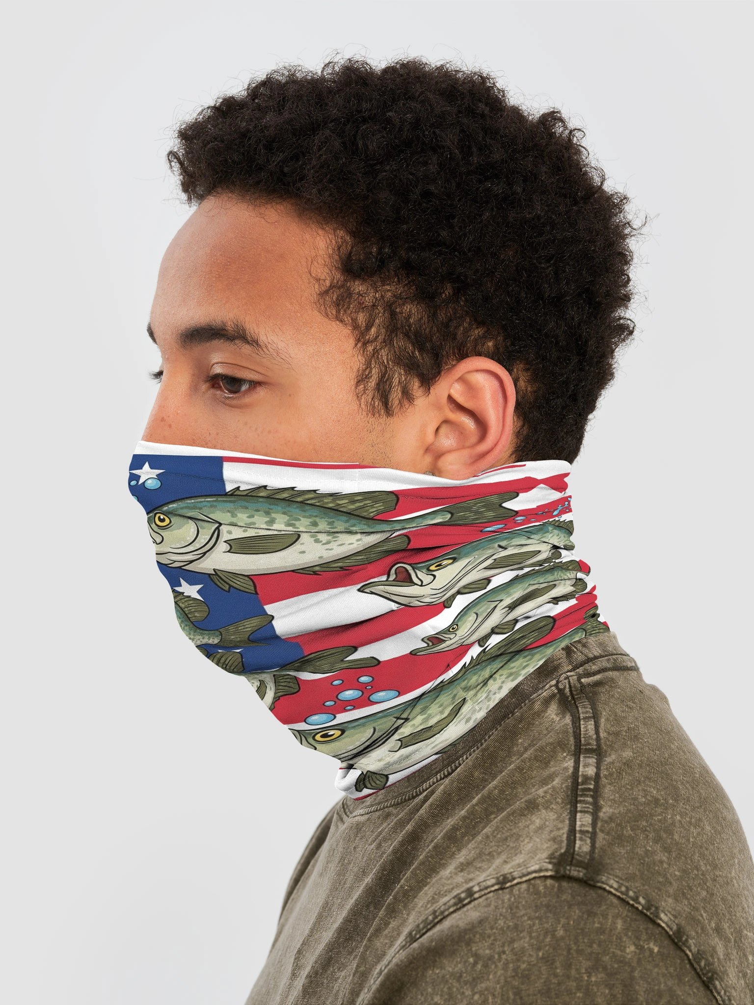 Stars and Stripes Fish Frenzy Neck Gaiter product image (3)